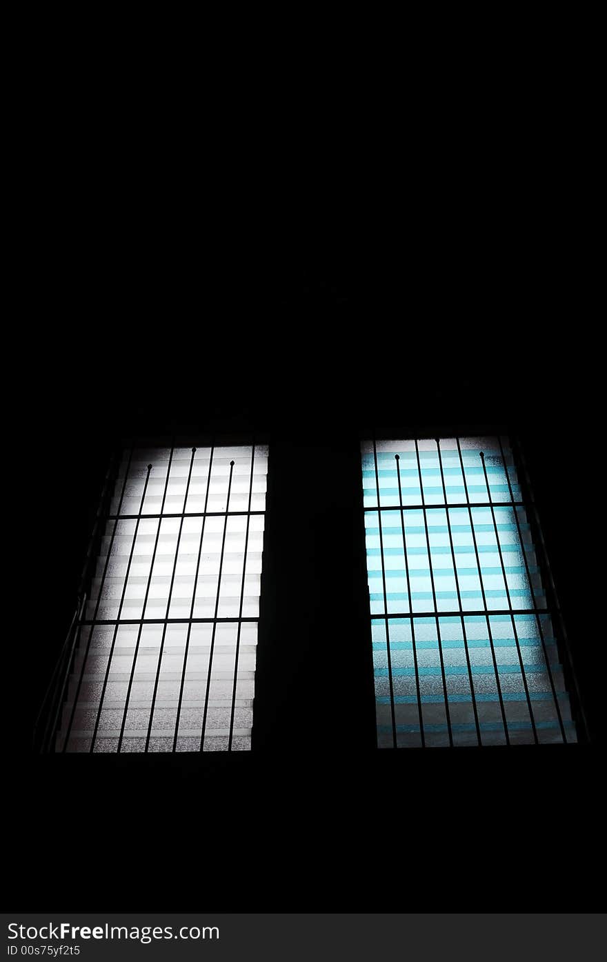 Windows in an old church