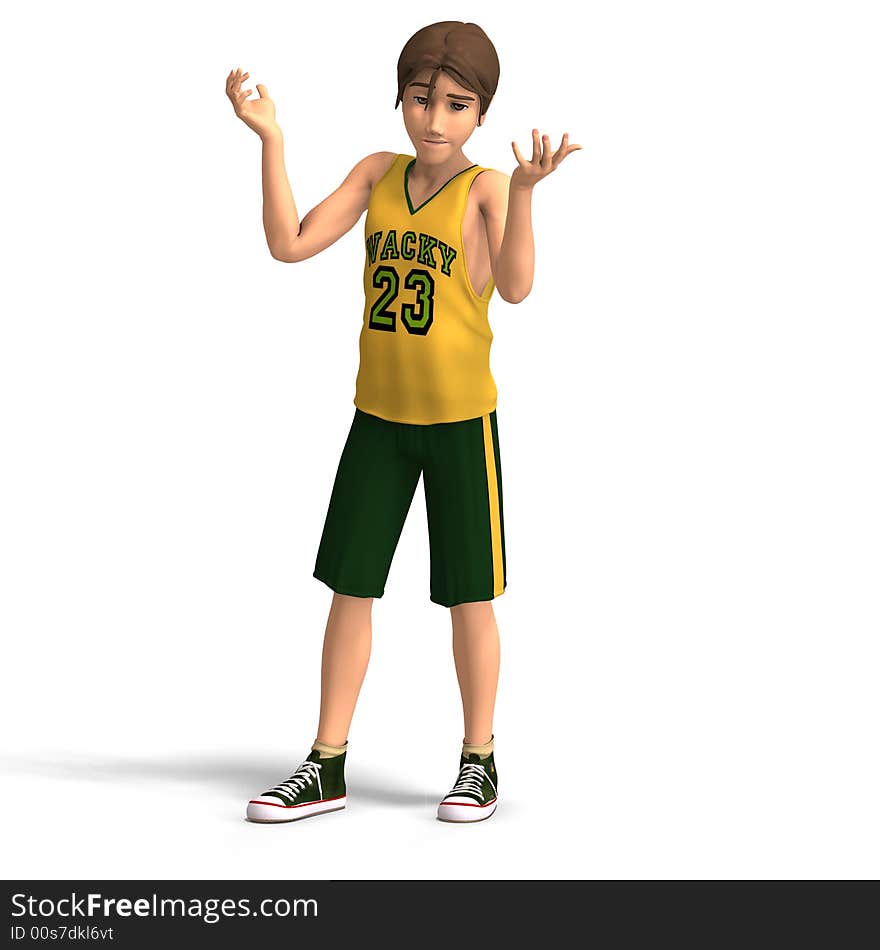 Young manga character in basketball clothes
With Clipping Path. Young manga character in basketball clothes
With Clipping Path