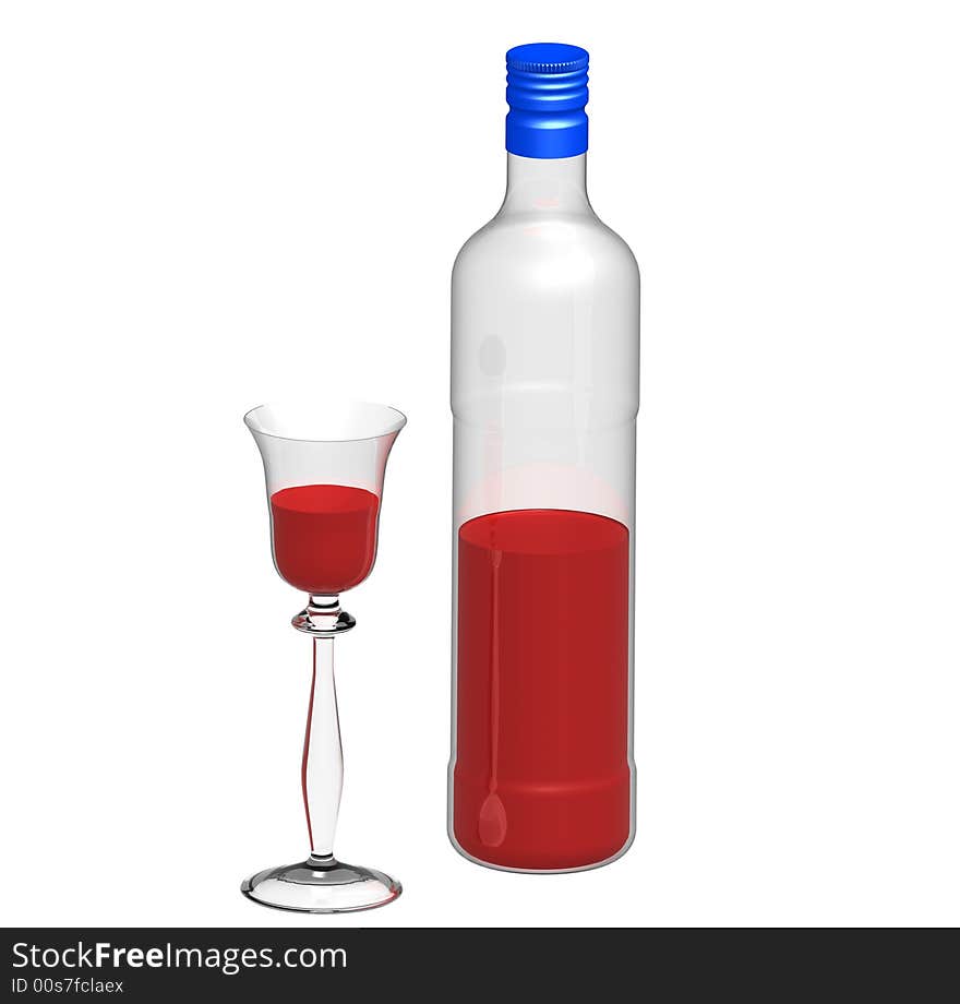 Wine Glass And Bottle