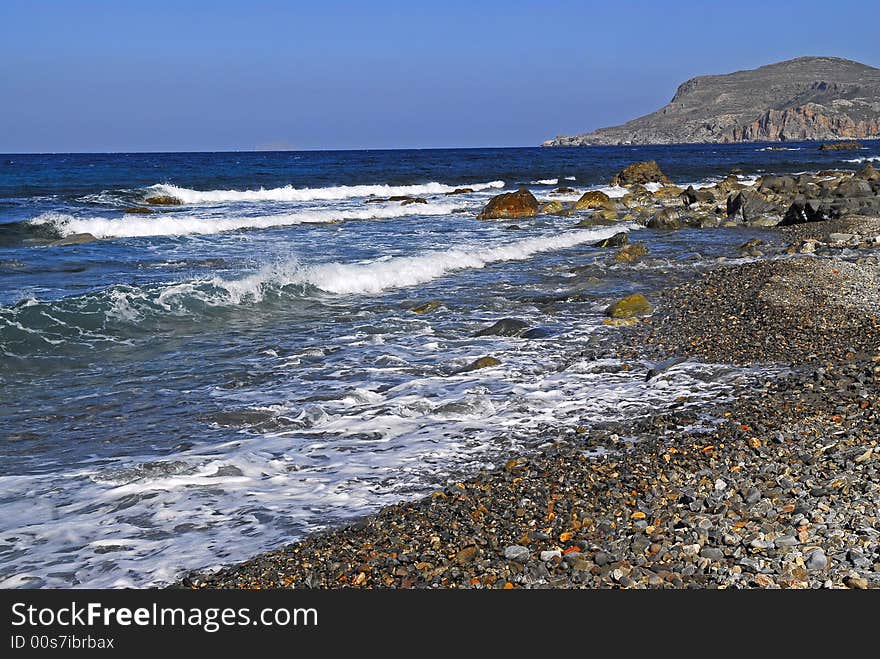 Rocky shore of the mediterranian sea. Rocky shore of the mediterranian sea