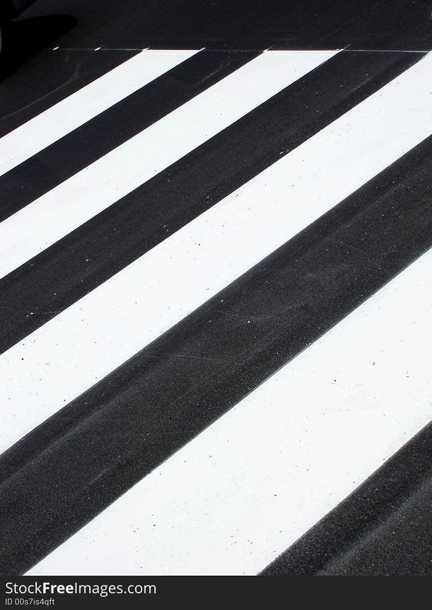 Stripes from a road crossing