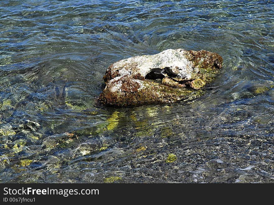 Stone in the sea