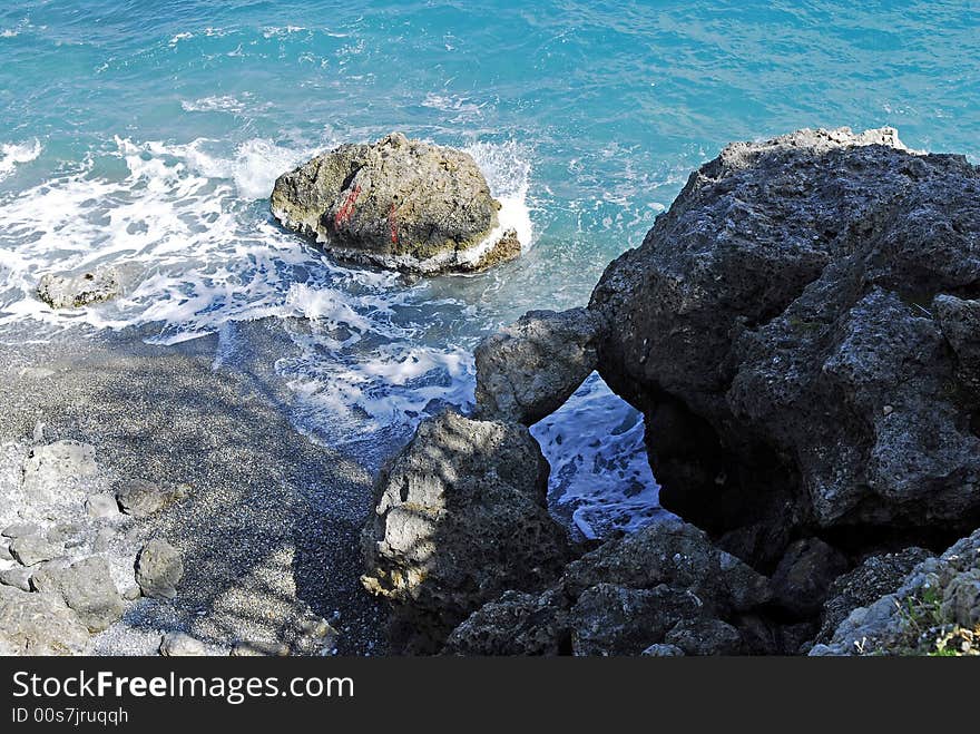 Rocks on the shore