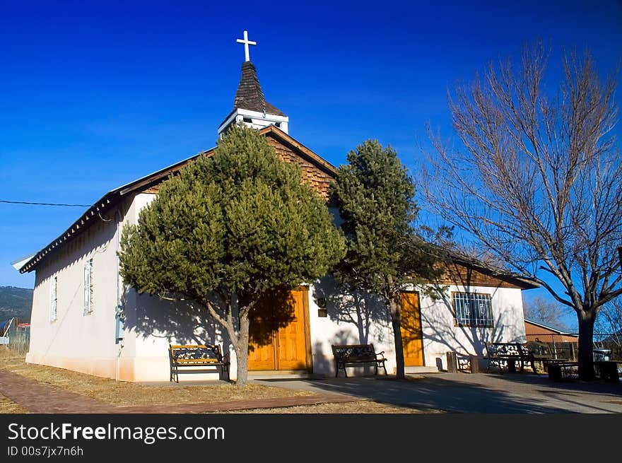 Old Spanish Mission Church in New Mexico