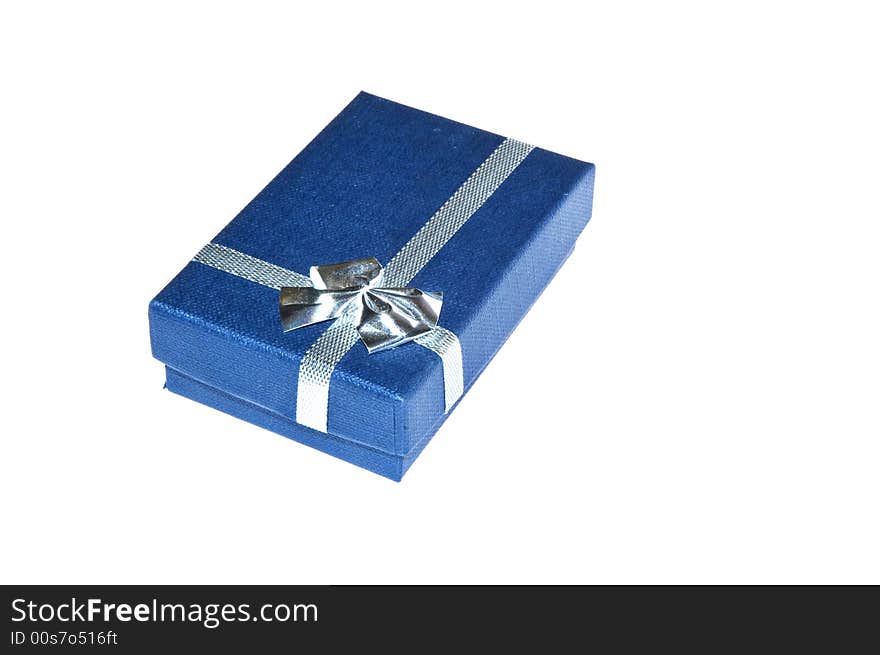 Blue box on white background. Blue box on white background