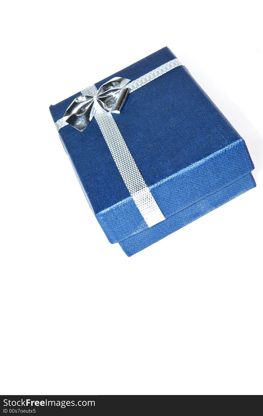 Blue box on white background. Blue box on white background