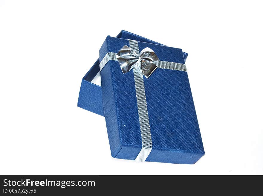 Blue box on white background. Blue box on white background