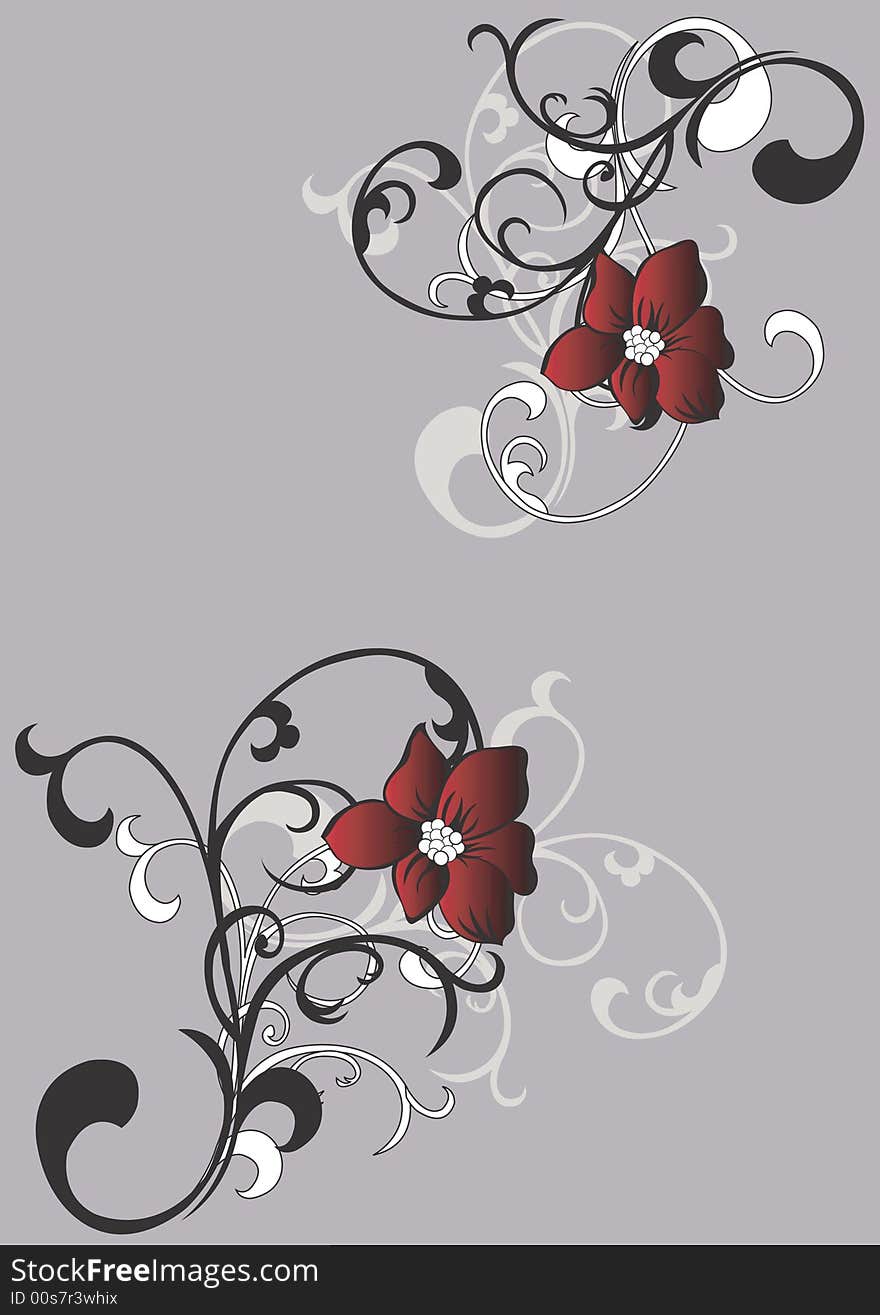 Illustration of a floral background