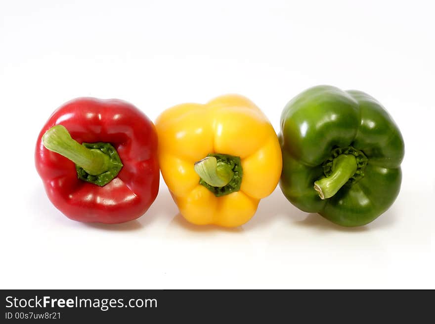 A closeup view of  pepper with bright background. A closeup view of  pepper with bright background