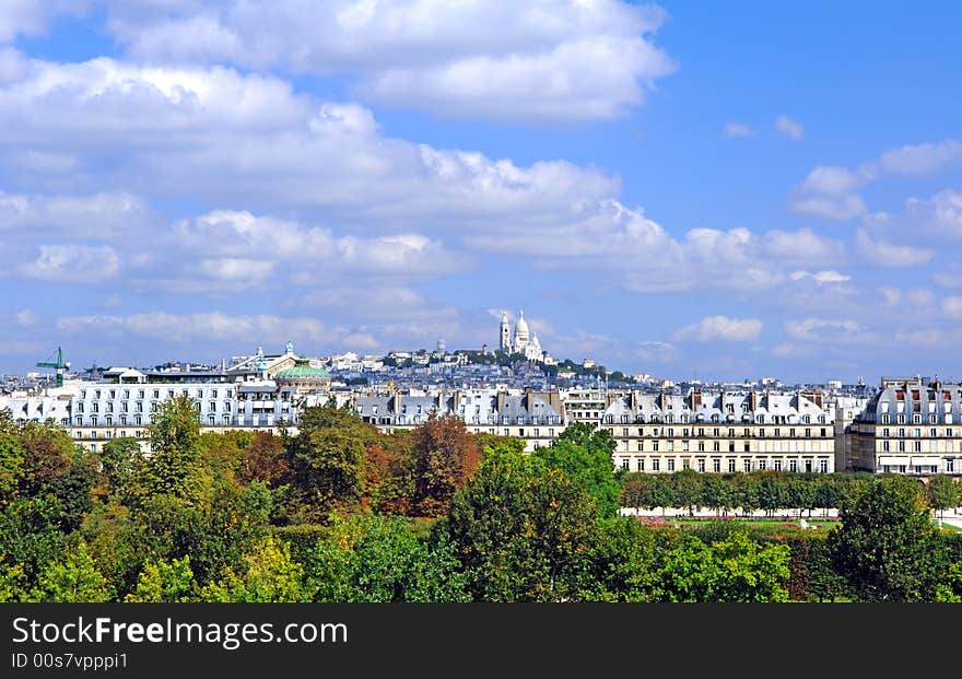 France, Paris: Landscape with Sacre Coeur