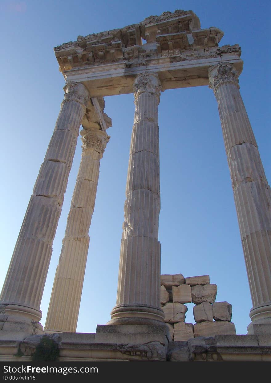 The Sanctuary of Trajan in Pergamon, Turkey. The Sanctuary of Trajan in Pergamon, Turkey