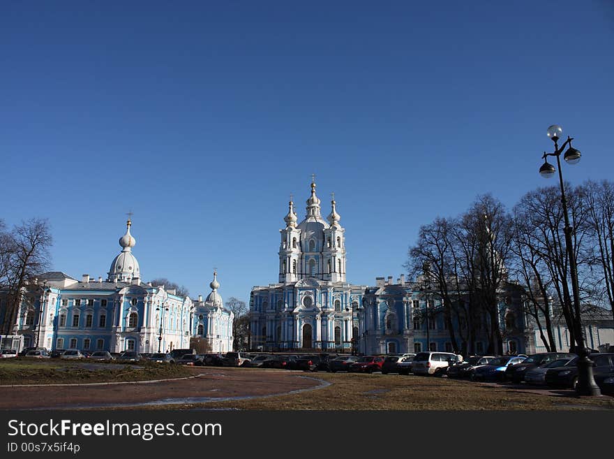 Smolny A Cathedral In St.-Petersburg