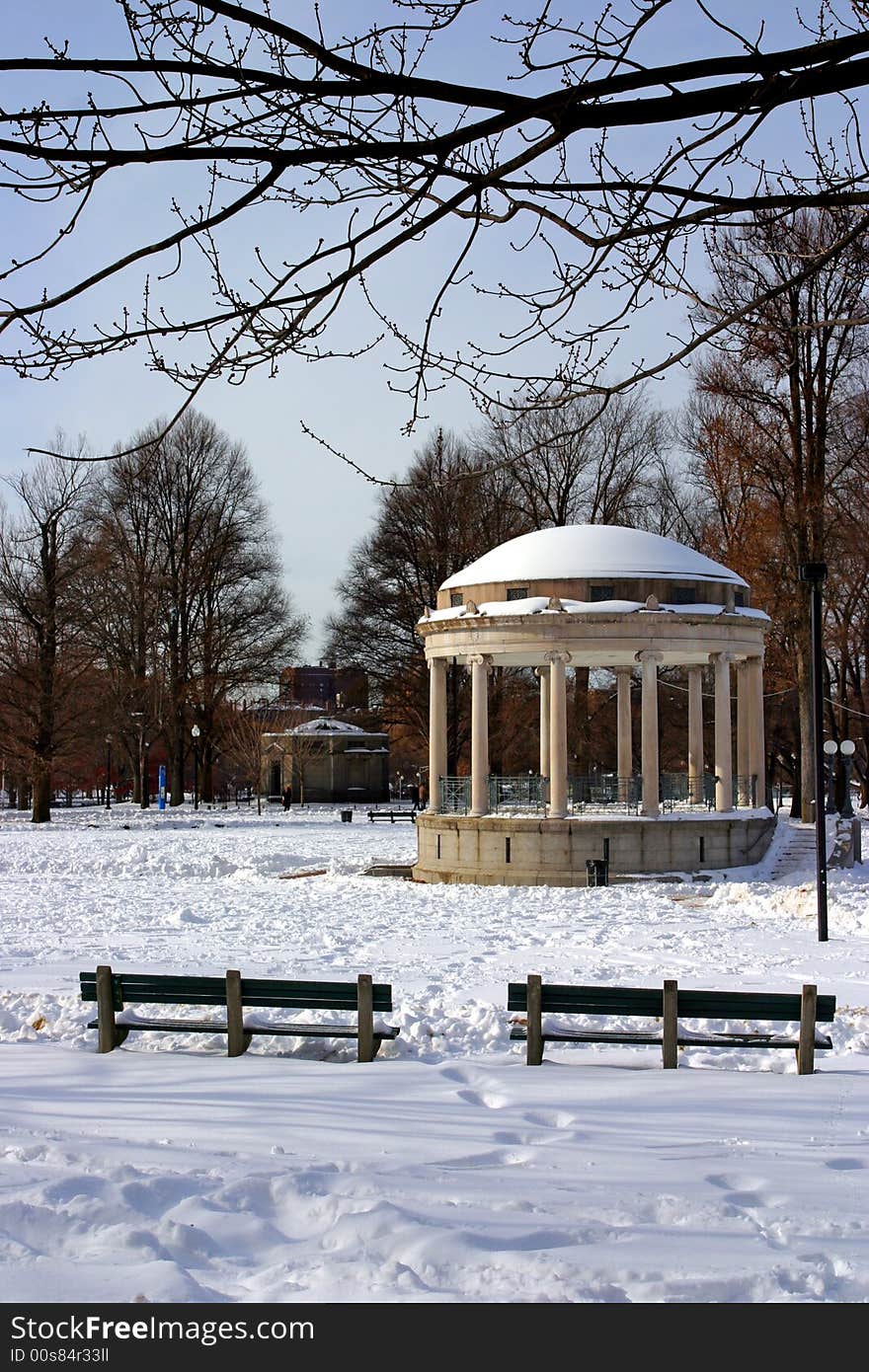 Stock image of a snowing winter at Boston, Massachusetts, USA. Stock image of a snowing winter at Boston, Massachusetts, USA