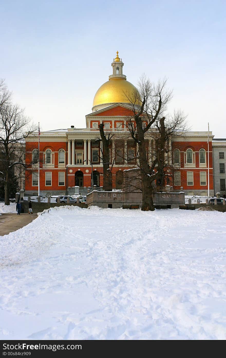 Stock image of a snowing winter at Boston, Massachusetts, USA. Stock image of a snowing winter at Boston, Massachusetts, USA