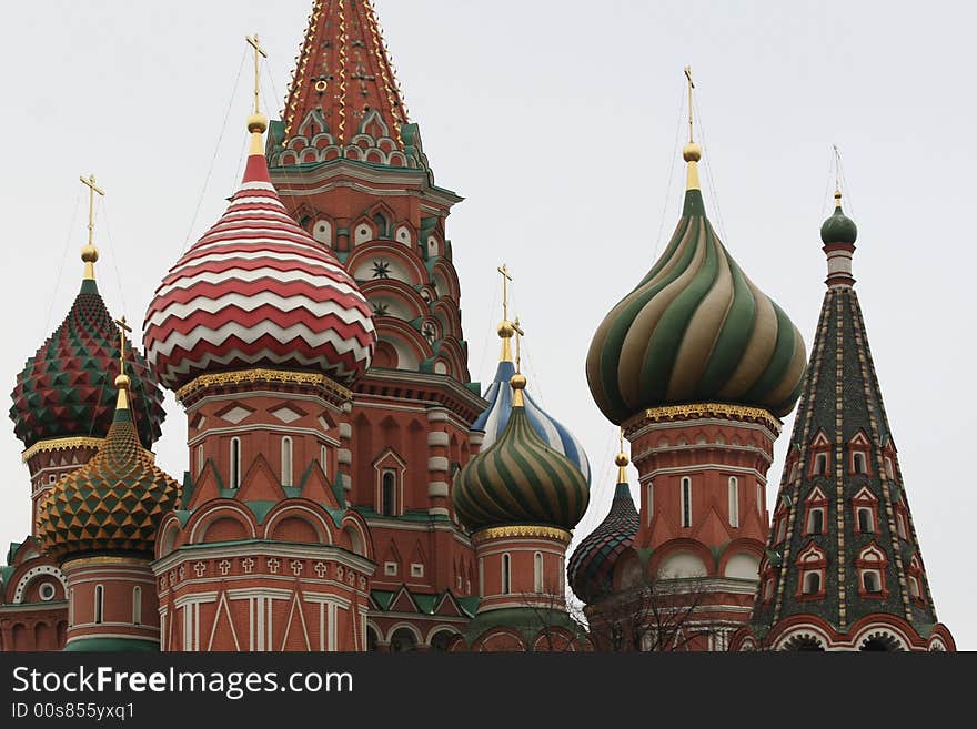 This is a domnes of temple in Red Square. This is a domnes of temple in Red Square