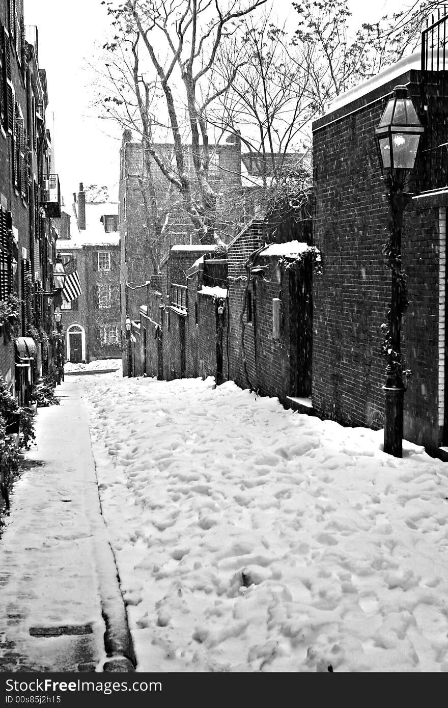 Stock image of a snowing winter at Boston, Massachusetts, USA. Stock image of a snowing winter at Boston, Massachusetts, USA