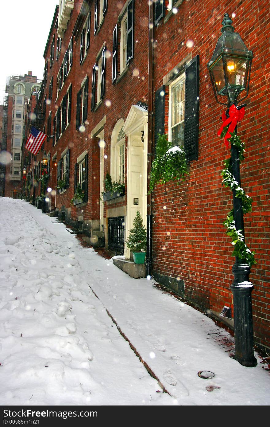 Stock image of a snowing winter at Boston, Massachusetts, USA. Stock image of a snowing winter at Boston, Massachusetts, USA