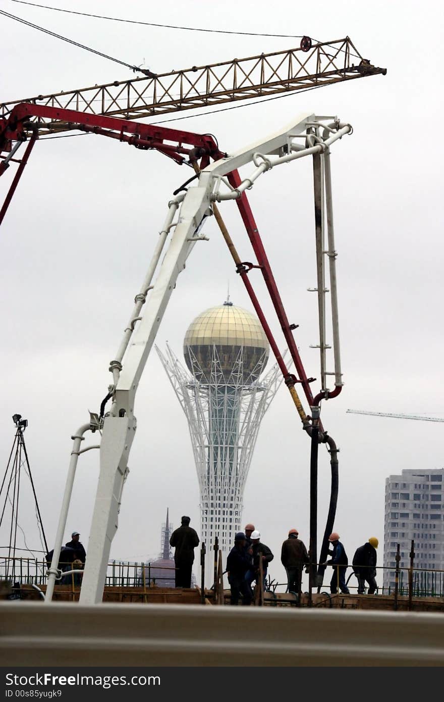 Bayterek tower in Astana city in Kazakhstan. Bayterek tower in Astana city in Kazakhstan