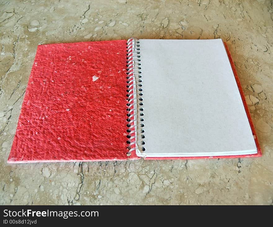 Notebook made with recycled paper. Notebook made with recycled paper