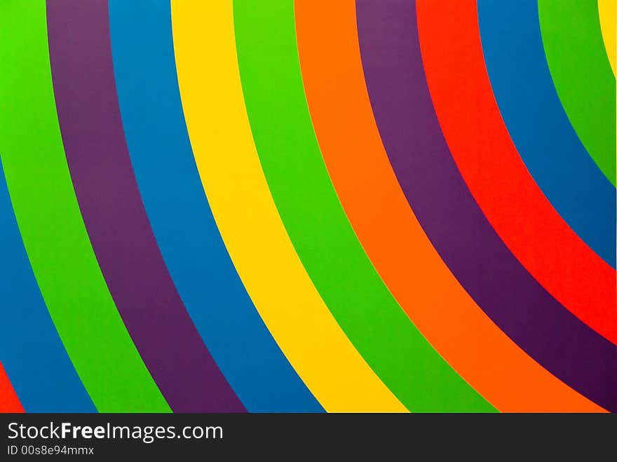 Abstract painted rainbow - stucco wall background