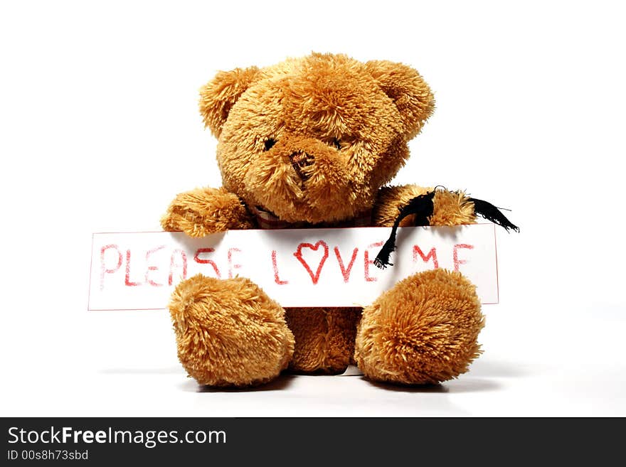 Emo love with teddybear with mourning band