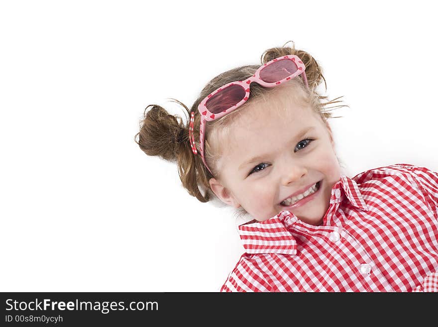 Cute little girl with sunglasses. Cute little girl with sunglasses