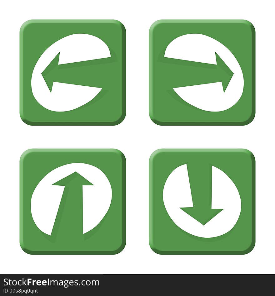 Left, right, up and down arrows. Left, right, up and down arrows