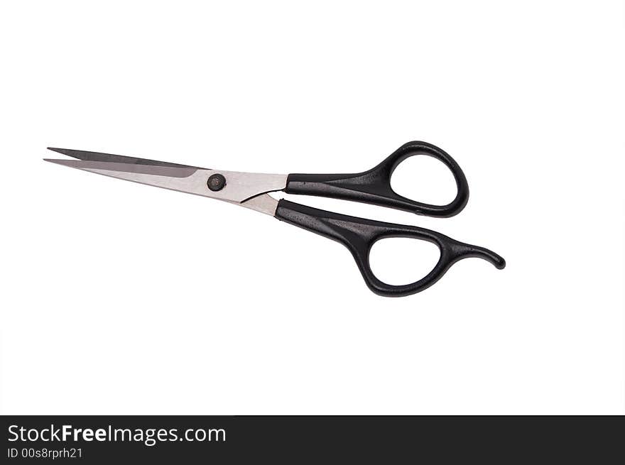 Scissors with black handles