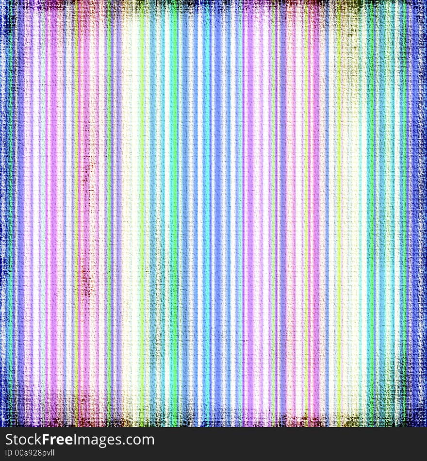 Stripes in many colors on a textured canvas of burlap grunge background. Stripes in many colors on a textured canvas of burlap grunge background