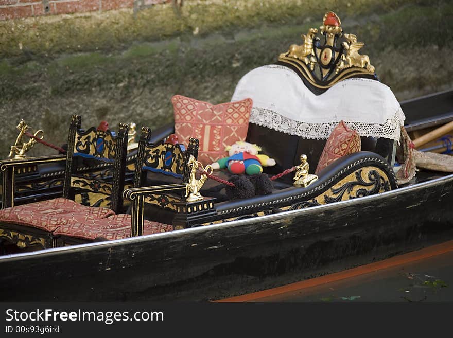 The gondola of venice in italy