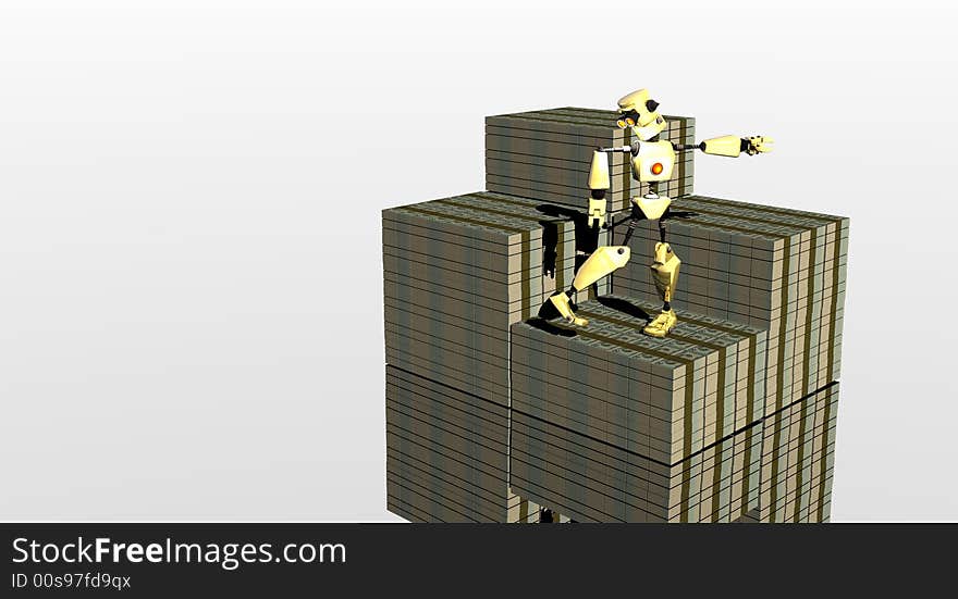 Robot with lots of cash