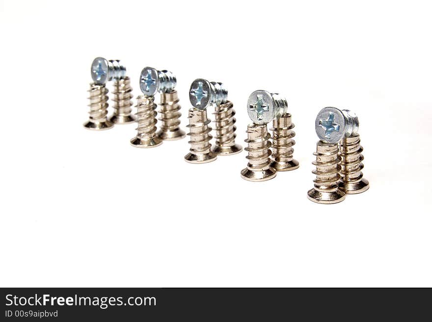 Screws, isolated on white background