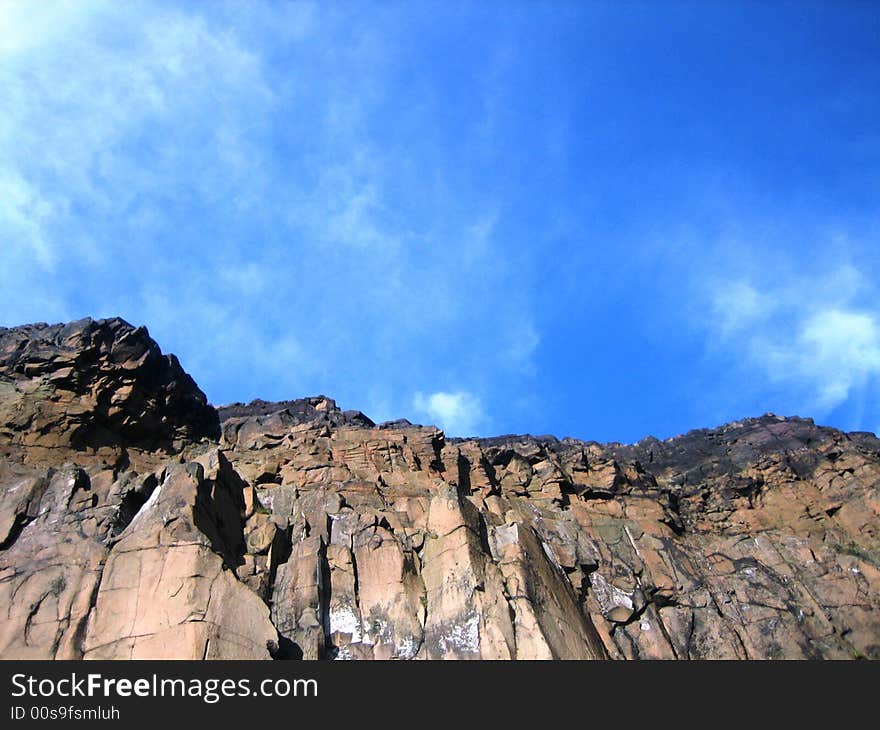 Ledge at the top of Arthur's Seat, Edinburgh, Scotland. Room for copy. Ledge at the top of Arthur's Seat, Edinburgh, Scotland. Room for copy.