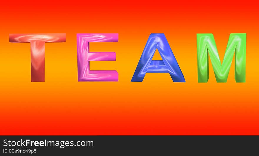 Multicolored team, modern image for inter grated teams