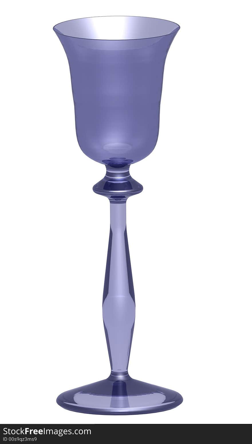 Blue wine glass