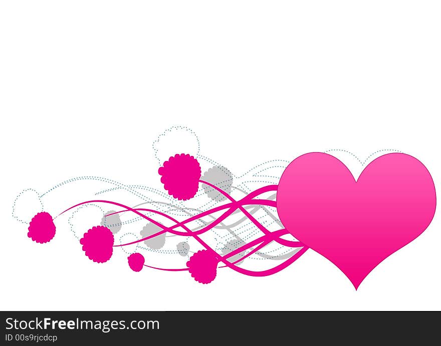 Decorated Heart - Vector