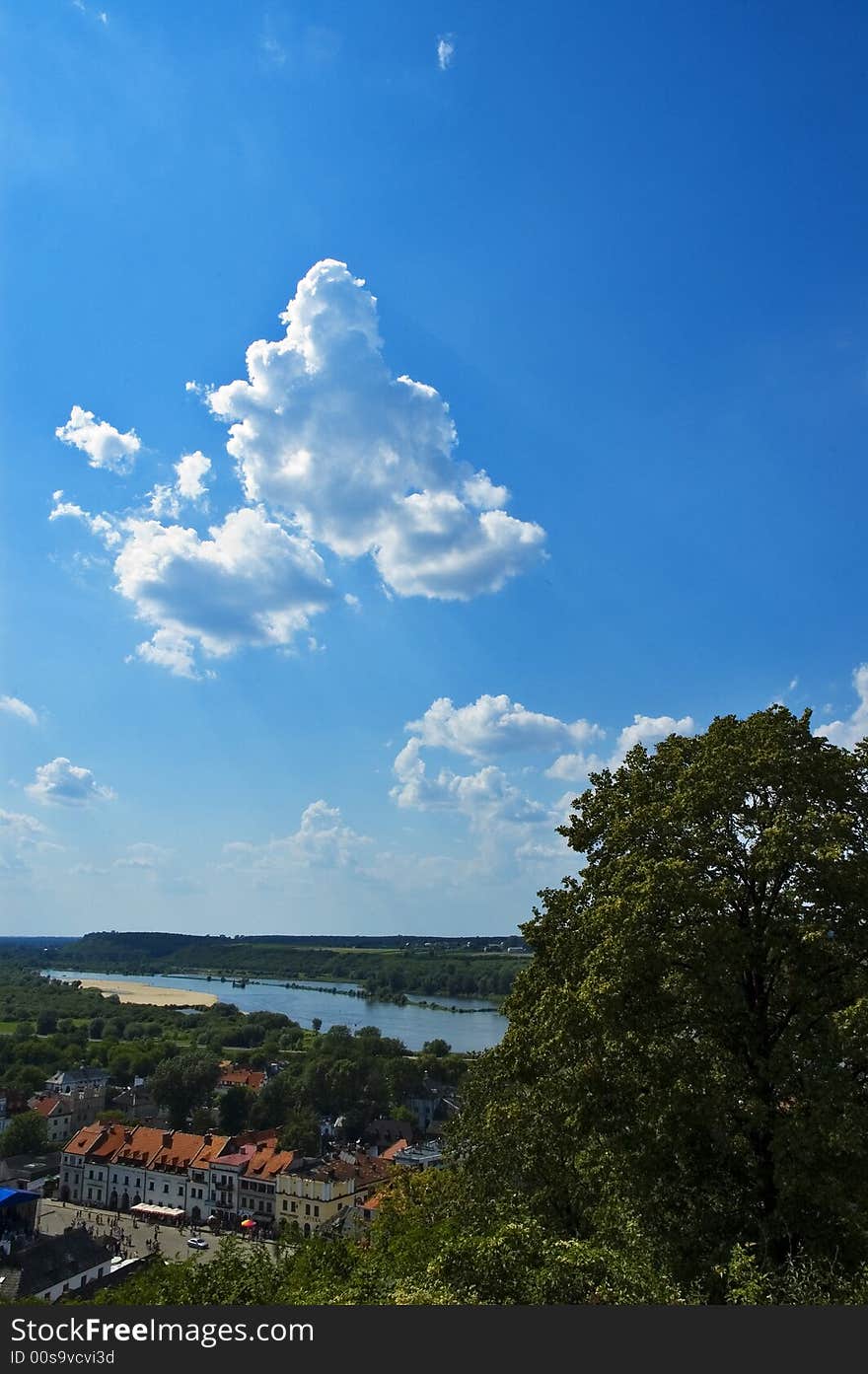 View on Bottom Kazimierz over Vistula