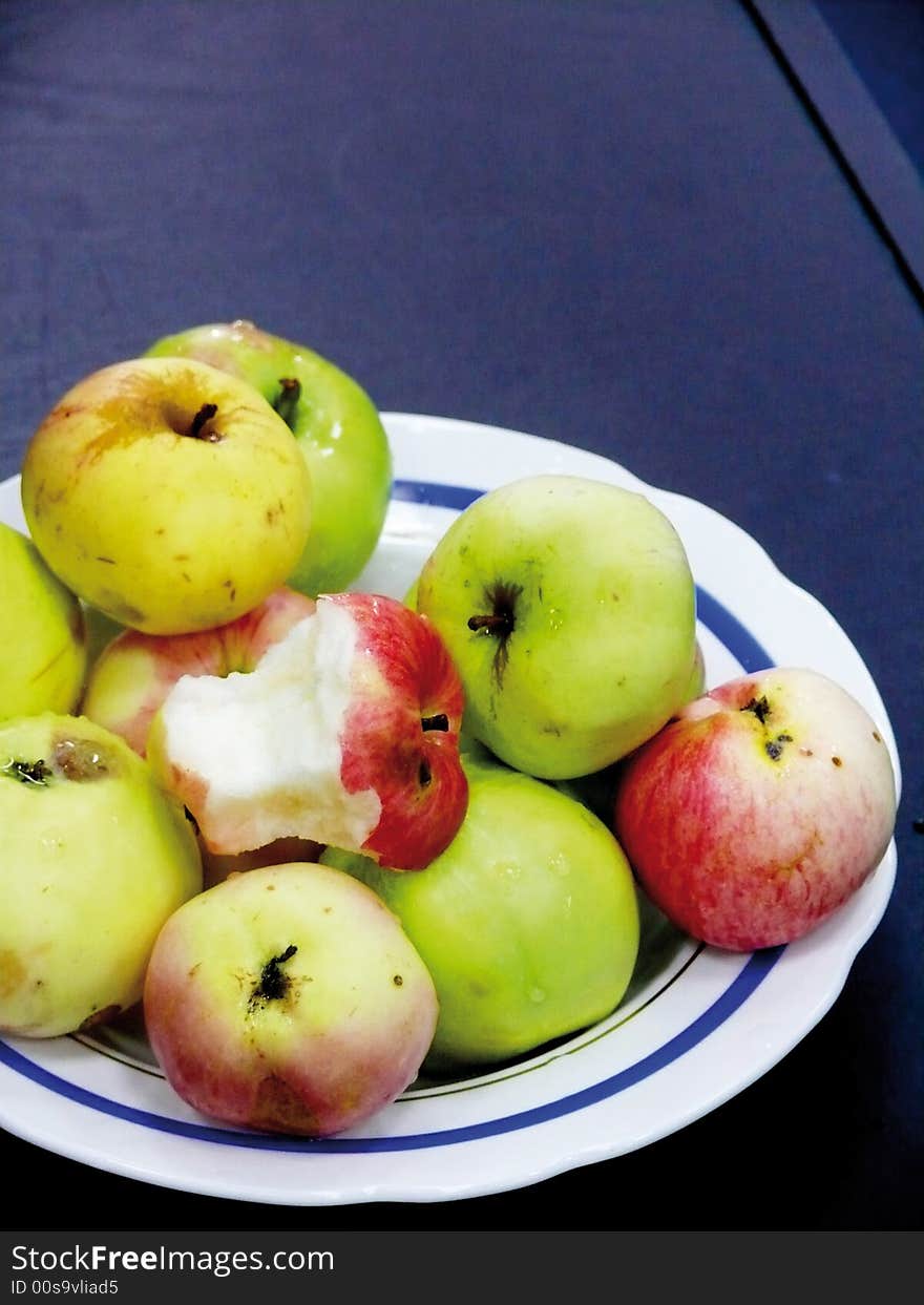 Plate With Apples.