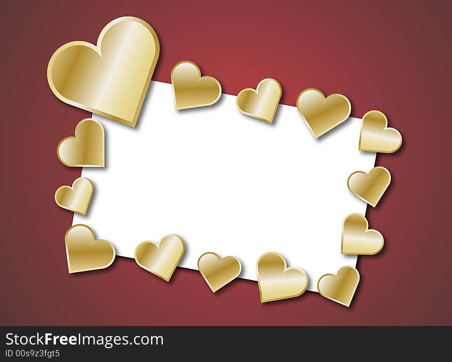 Gold Heart Card