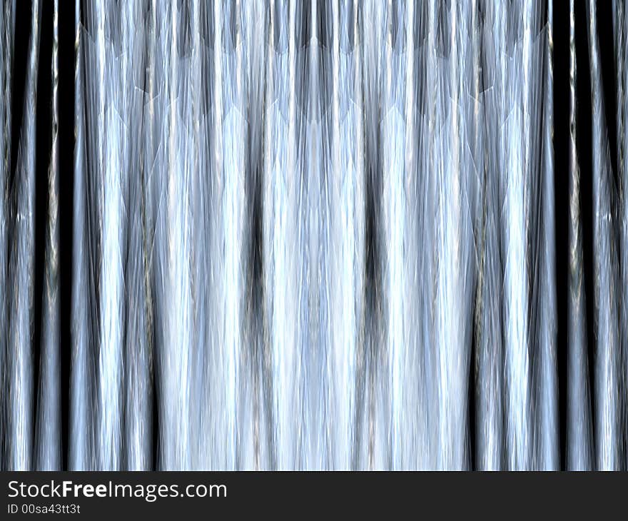 Waterfall silver water on black. Illustration made on computer. Waterfall silver water on black. Illustration made on computer.