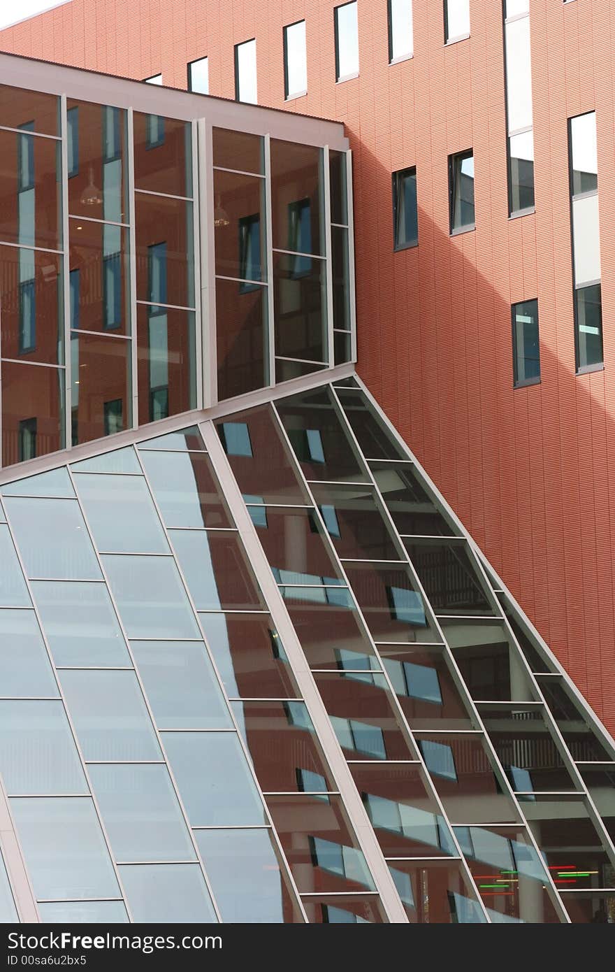 Modern Dutch Office Building with a lot f Glass windows. Modern Dutch Office Building with a lot f Glass windows