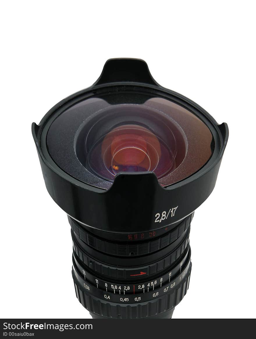 Fisheye nice lens isolated