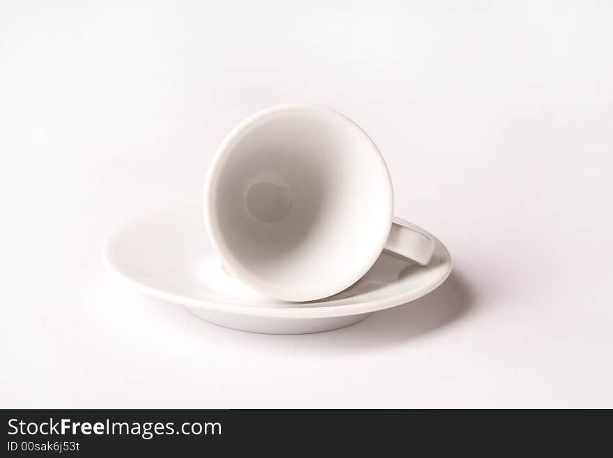 White coffee pot on white background