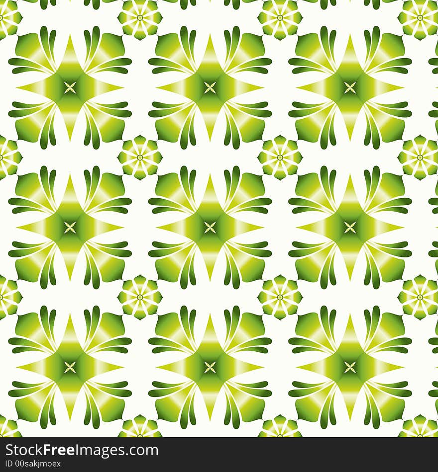 Vector illustration of a green vintage seamless pattern wallpaper. Vector file shows how to easily change color schemes with the swatches. Vector illustration of a green vintage seamless pattern wallpaper. Vector file shows how to easily change color schemes with the swatches.