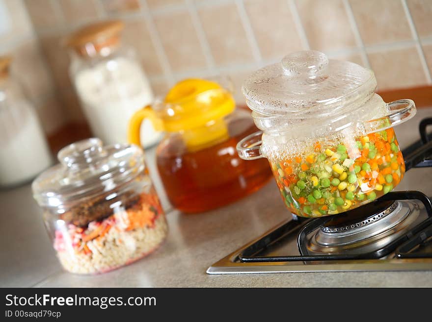 Boiling vegetables