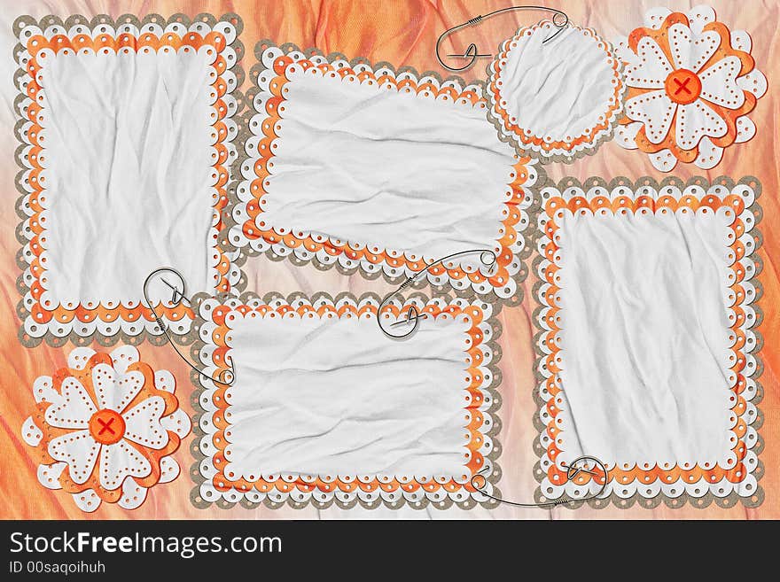 Textile Frame With Space For Your Text Or Image