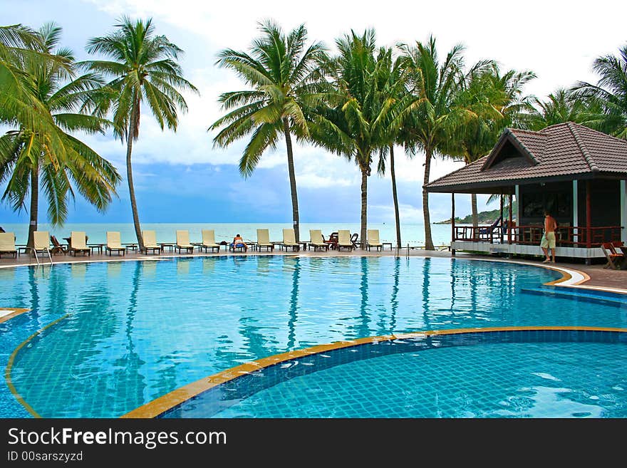 Pool at the sea