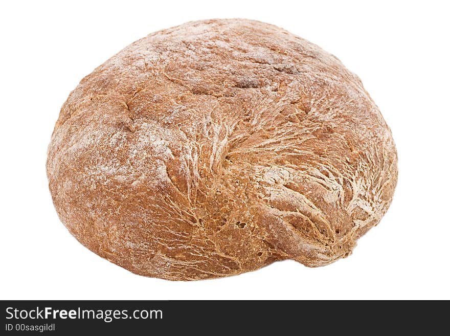 A freshly-baked bread isolated on white with clipping path. A freshly-baked bread isolated on white with clipping path