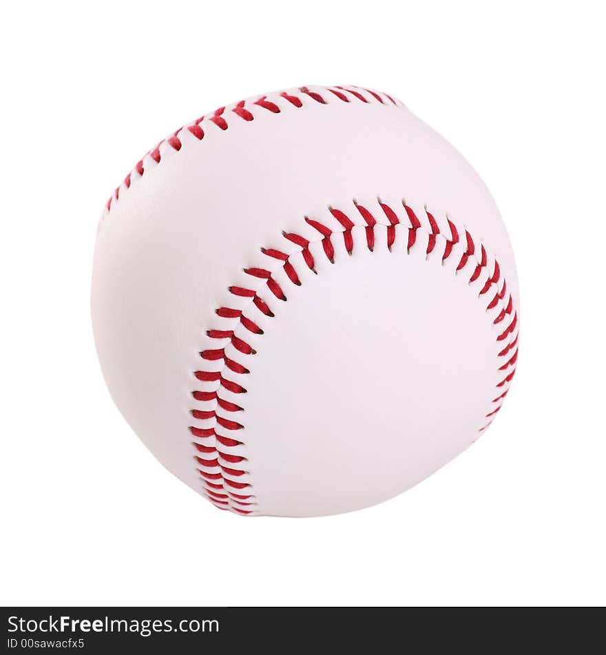 Baseball on white background