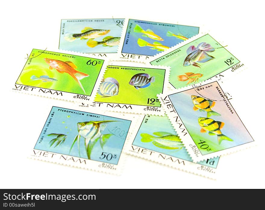 Coollection of vietnam post stamps